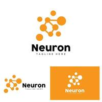 Neuron Logo Design Health Illustration DNA Molecule Nerve Cell Abstract Simple Illustration vector