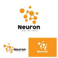 Neuron Logo Design Health Illustration DNA Molecule Nerve Cell Abstract Simple Illustration vector