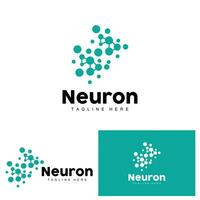 Neuron Logo Design Health Illustration DNA Molecule Nerve Cell Abstract Simple Illustration vector