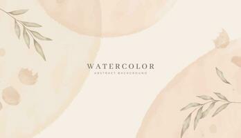 Abstract horizontal watercolor background. Neutral light colored empty space background illustration vector