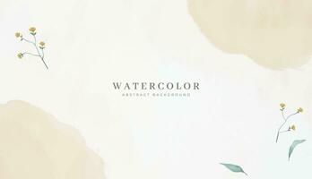 Abstract horizontal watercolor background. Neutral light colored empty space background illustration vector