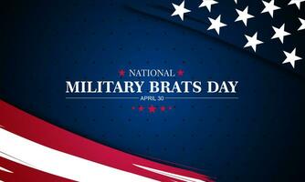 National Military Brats Day Background Vector Illustration