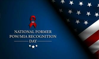 National Former POW MIA Recognition Day Background Vector Illustration