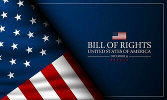 Happy Bill Of Rights Day December 15 Background Vector illustration