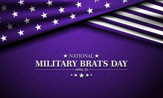 National Military Brats Day Background Vector Illustration