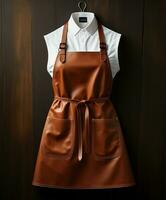 AI generated AI Generated Stylish Adjustable Cooking aprons for men and women photo