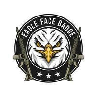 Eagle face badge vector design