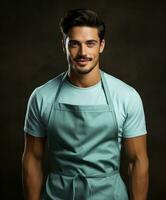 AI generated AI Generated Stylish Adjustable Cooking aprons for men and women photo