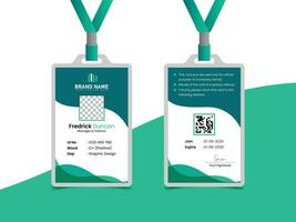 Corporate Business id card design vector