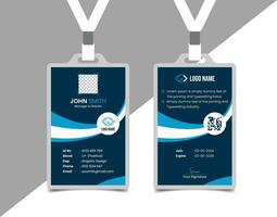 Corporate Business id card design vector