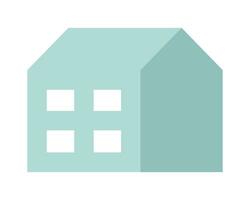 Multi family building 2D cartoon object. Duplex suburban exterior isolated vector item white background. Property residential structure. Apartment building two storey color flat spot illustration