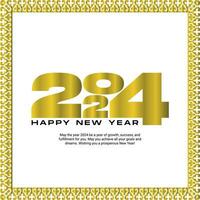 Happy New Year 2024 celebration Social Media post banner template vector
