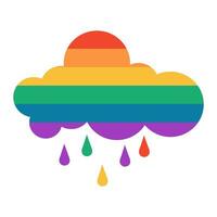 LGBT cloud isolated on white background. Rainbow. Symbol of the LGBT pride community. vector