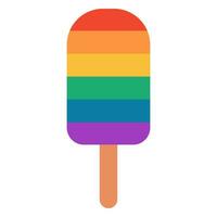 LGBT ice cream isolated on white background. Rainbow. Symbol of the LGBT pride community. vector