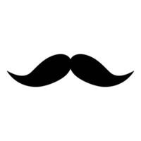 Mustache vector icon. Simple illustration of handlebar mustache vector icon for web.
