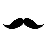 Mustache vector icon. Simple illustration of handlebar mustache vector icon for web.