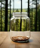 AI generated Innovative Packaging Mockup Designs for Glass Jars - AI Generated photo