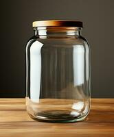 AI generated Innovative Packaging Mockup Designs for Glass Jars - AI Generated photo