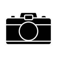 Camera icon vector. Photo illustration sign. Photo studio symbol or logo. vector