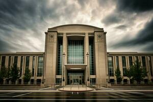 Structured Justice court building. Generate Ai photo