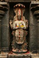 Vishnu image in Hindu temple. Arunachaleswarar Temple, Tiruvannamalai, Tamil Nadu, India photo