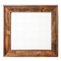 AI generated Wooden picture frame clip art png