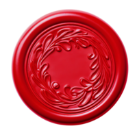 AI generated Red wax seal clip art png