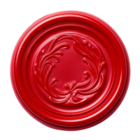 AI generated Red wax seal clip art png