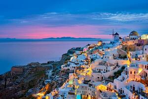 Famous greek tourist destination Oia, Greece photo