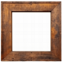 AI generated Wooden picture frame clip art png