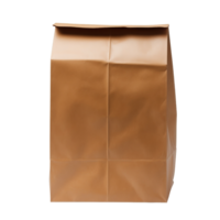 ai généré marron papier le déjeuner sac agrafe art png