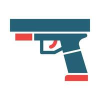 Gun Vector Glyph Two Color Icons For Personal And Commercial Use.