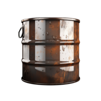 AI generated Old metal barrel clip art png