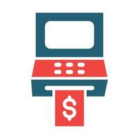 Atm Vector Glyph Two Color Icons For Personal And Commercial Use.