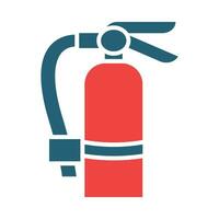 Fire Extinguisher Vector Glyph Two Color Icons For Personal And Commercial Use.
