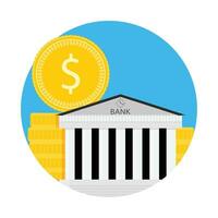 Bank financial capitalization icon. Capital fund and savings, revenue finance, capitalization strategy. Vector illustration