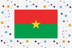 burkina faso bandera independencia día celebracion con estrellas vector