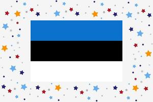 Estonia bandera independencia día celebracion con estrellas vector