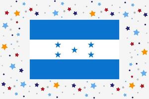 Honduras Flag Independence Day Celebration With Stars vector