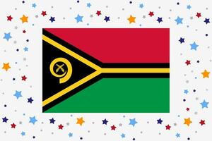 vanuatu bandera independencia día celebracion con estrellas vector