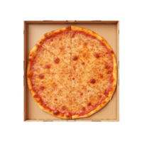 ai gerado cartão caixa com pizza grampo arte png