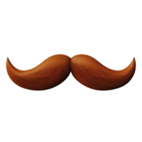 AI generated Brown mustache clip art png