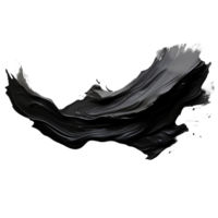 AI generated Black paint stroke clip art png