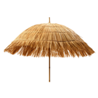AI generated Straw beach umbrella clip art png