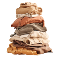 AI generated Stack of clothes clip art png