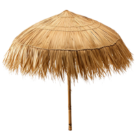 AI generated Straw beach umbrella clip art png