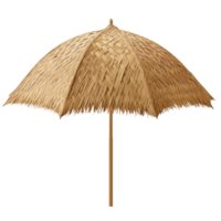 ai generato cannuccia spiaggia ombrello clip arte png