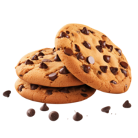 AI generated Cookies with chocolate chips clip art png