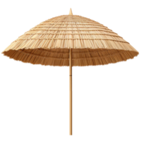 AI generated Straw beach umbrella clip art png