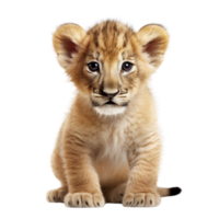 ai généré mignonne bébé Lion agrafe art png